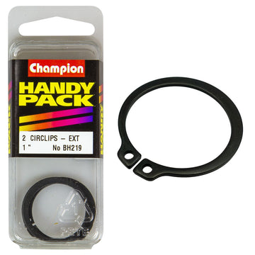 Champion Pack of 2 1 Steel External Shaft Circlips - BH219"