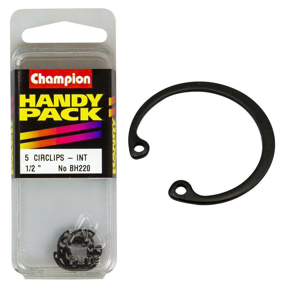 Champion Pack of 5 1/2 Internal Shaft Circlips - BH220"