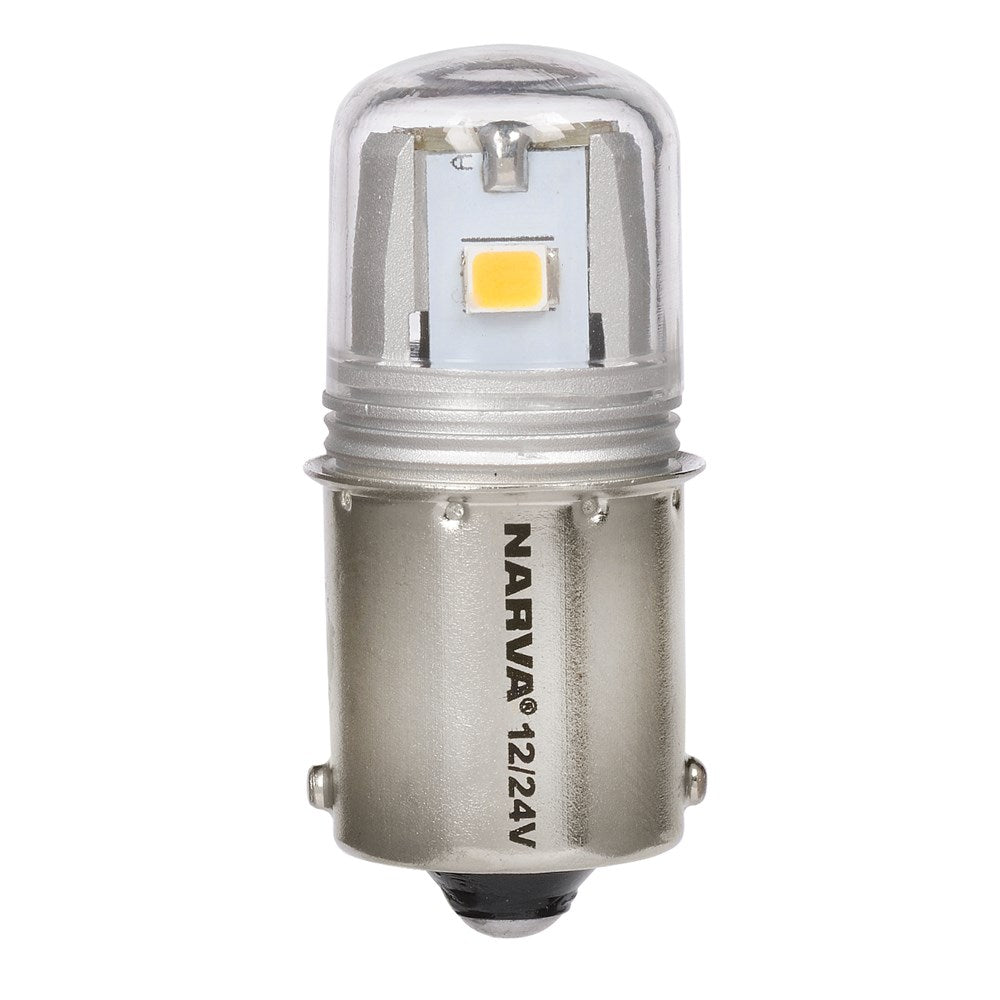 Narva 18260BL 12/24V BA15S R5W LED Globes with True 360 Degree Light Output (Twin Pack)