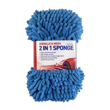 The One 2-In-1 Chenille and Mesh Wash Sponge - THNWS