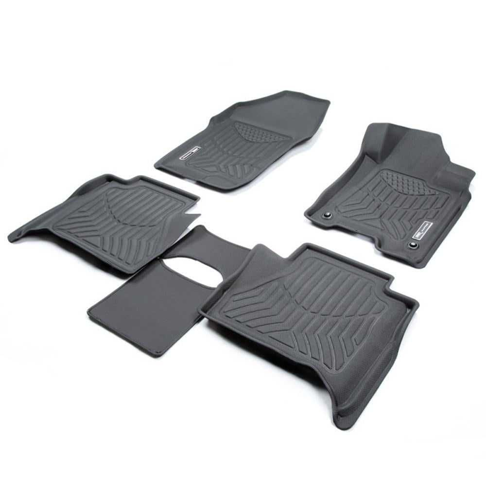 TruFit 3D to Suit Nissan Navara NP300 Dual Cab 2017-2020 Maxtrac Tailor Made Front and Rear Set of Black Rubber Floor Mats - 3D-NNAV17P4BKMAX (*Bulky Item, Freight Charges Apply)