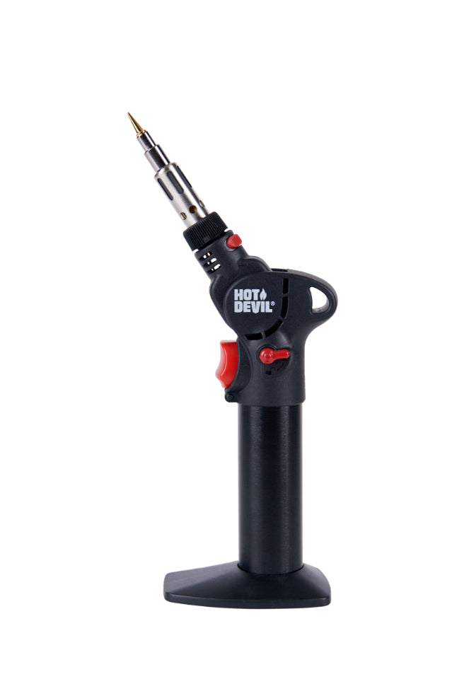 Hot Devil 3-in-1 Butane Powered Soldering Iron and Blow Torch with Rotating Head - HD909