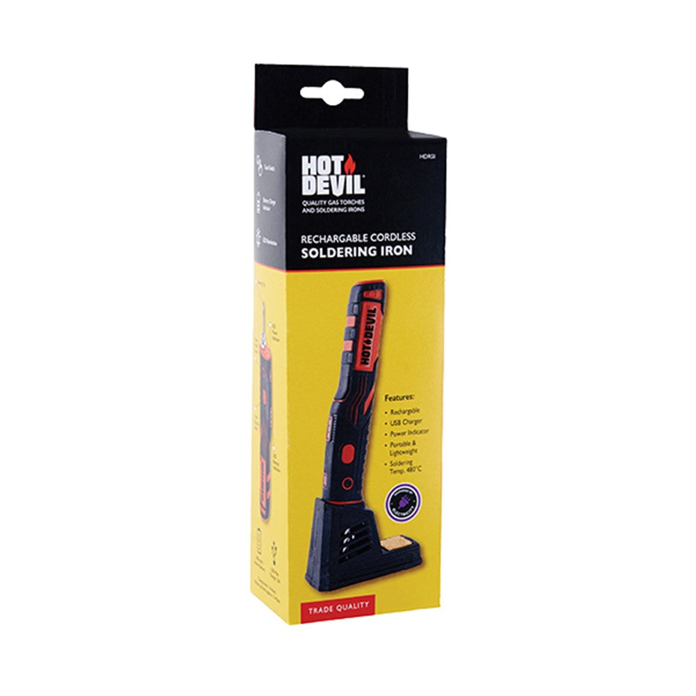 Hot Devil USB Rechargeable 480C Portable Soldering Iron Kit - HDRSI