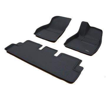 TruFit 3D to Suit 2017 Onwards Tesla Model 3 Kagu Tailor Made Front and Rear Set of Black Rubber Floor Mats - 3D-TLMD317P4BK (*Bulky Item, Freight Charges Apply)
