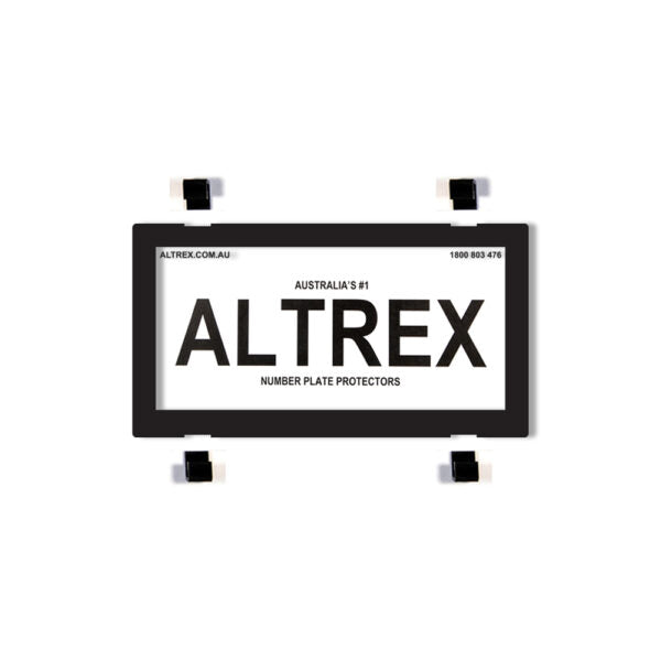 Altrex Ultimate Motorbike Black Number Plate Protector - without Lines - 9DMBNL