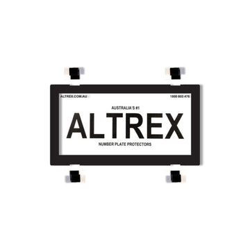 Altrex Ultimate Motorbike Black Number Plate Protector - without Lines - 9DMBNL
