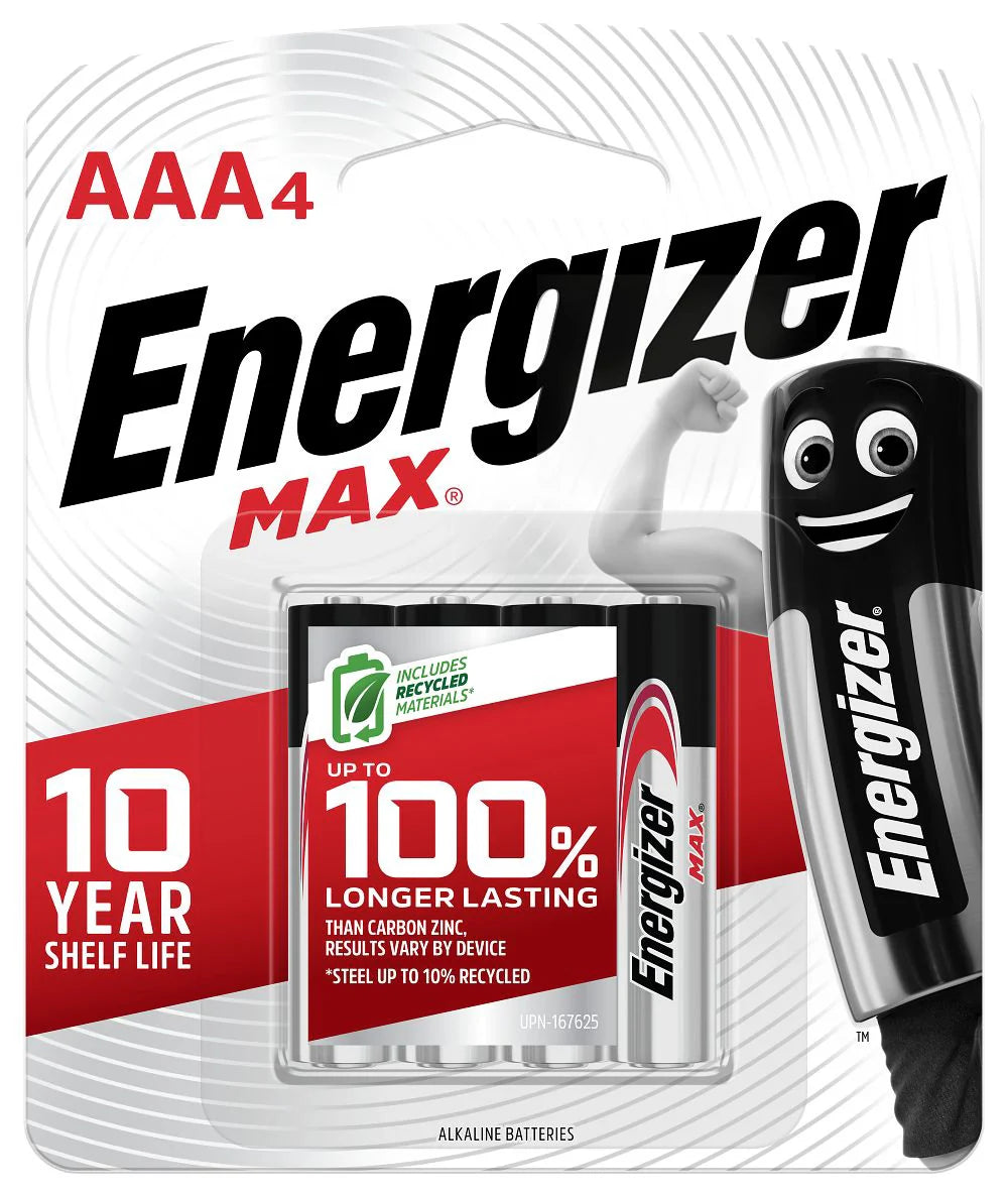 Energizer Max AAA 4Pk - E300577500