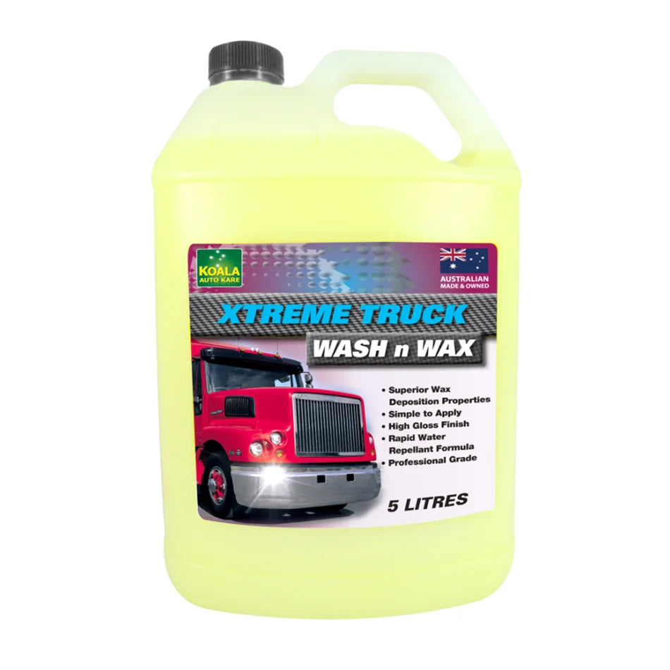 Light yellow Koala Xtreme Truck Wash n Wax container on a white background