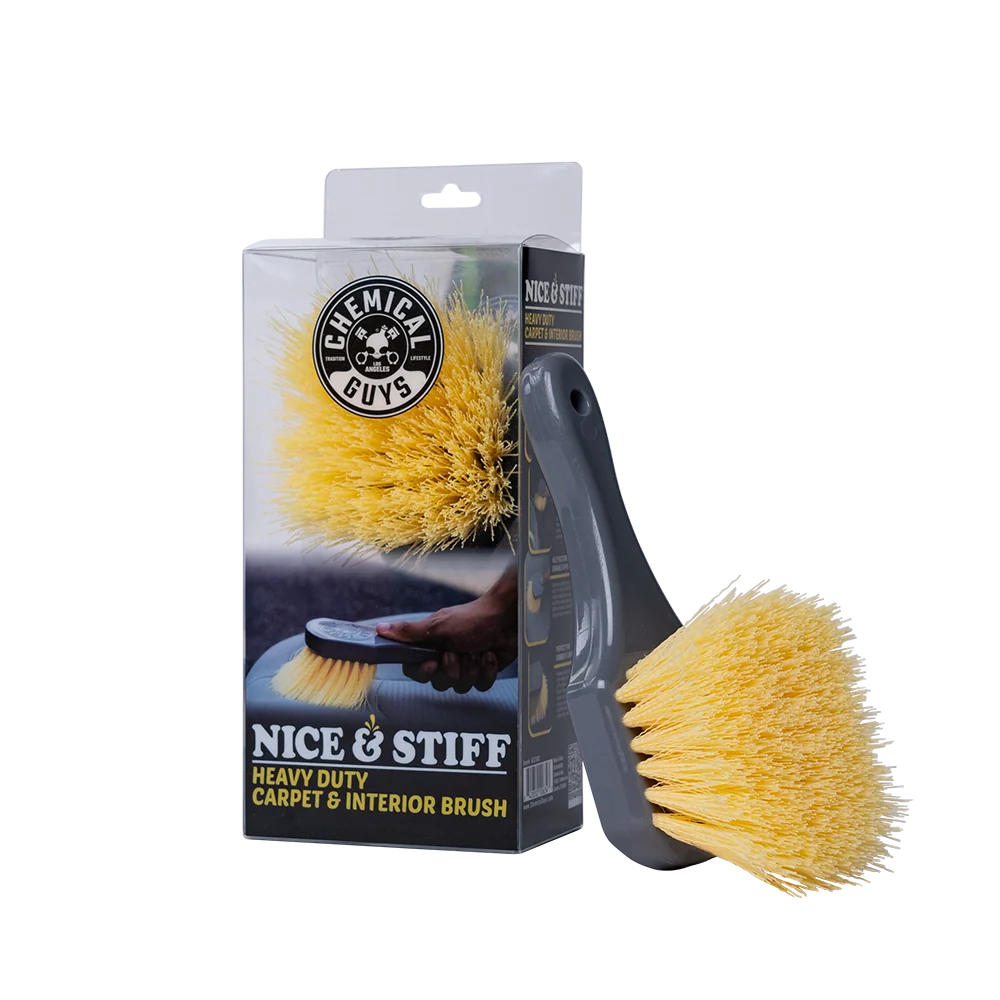 Chemical Guys Yellow Stiffy Brush for Carpets - ACCG02