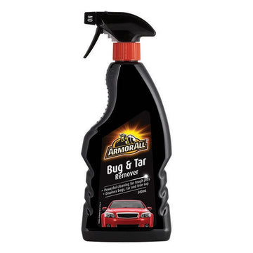 Black Armor All Bug & Tar Remover spray bottle on a white background
