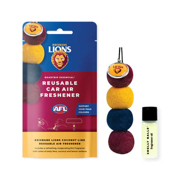 Smelly Balls Brisbane Lions Reusable Car Air Freshener Set - AFL445AB