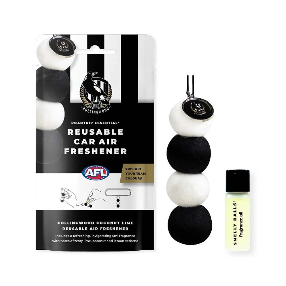 Smelly Balls Collingwood Magpies Reusable Car Air Freshener Set - AFL445AD
