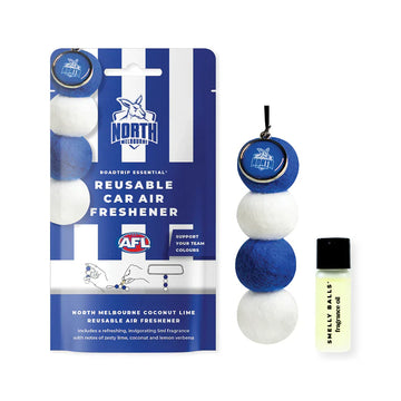 Smelly Balls North Melbourne Kangaroo Reusable Car Air Freshener Set - AFL445AJ