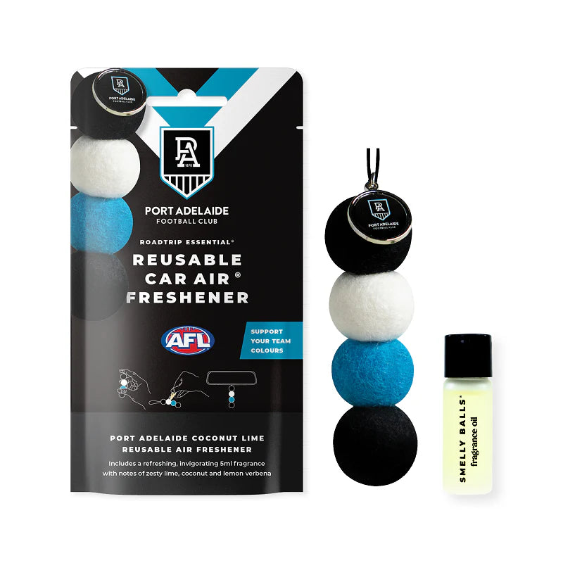 Smelly Balls Port Adelaide Power Reusable Car Air Freshener Set - AFL445AK