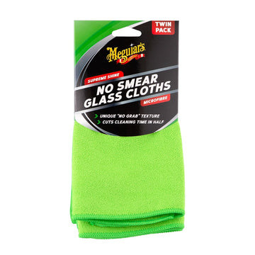 Meguiar's Supreme Shine No Smear Glass Cloth Twin Pack - AG3032T
