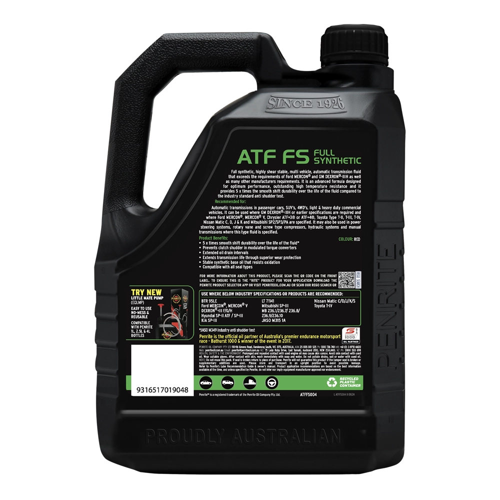 Penrite ATV FS (Full Synthetic) 1L - ATFFS001