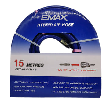 Emax 15 Metre Air Hose Kit + Fittings - EMRAH15