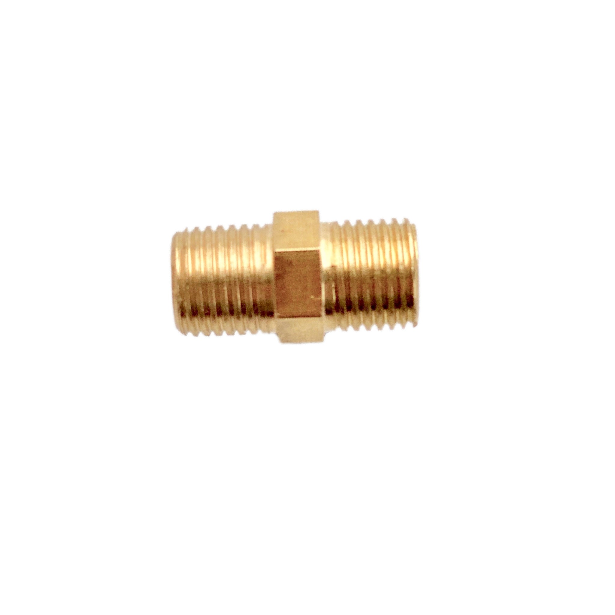 Emax Brass Double Male Fitting (1/4") - EMM04-04