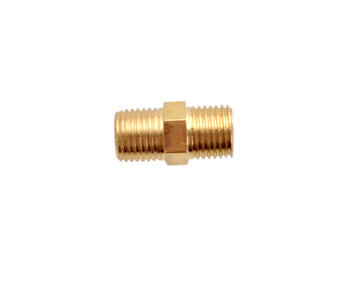 Emax Brass Double Male Fitting (1/4") - EMM04-04