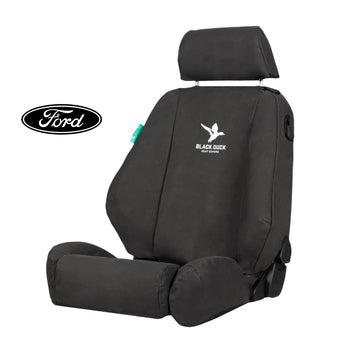 Black Duck Rear Seat Cover for 05/2022+ Next Gen Ford Ranger Dual Cab - Black Canvas - FR227ARCVBK