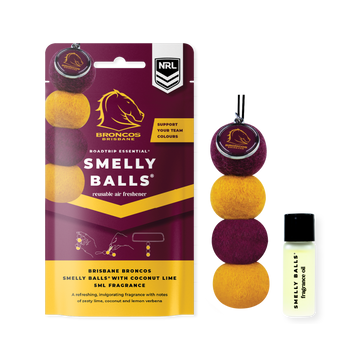 Smelly Balls Brisbane Broncos Inspired Reusable Air Freshener Starter Set - NRL445AA