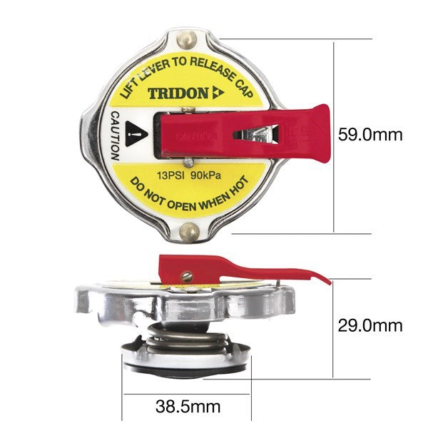 Tridon Radiator Cap - Safety Lever - CA1390L
