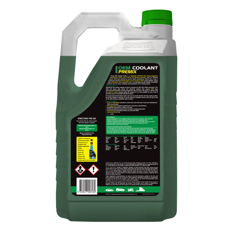 Penrite Green OEM Coolant Premix 5L - COOLGREENPMX005