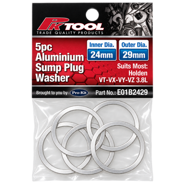 PKTool 5pc 24mm ID Aluminium Sump Washer - E01B2429 (Pickup Only)
