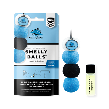 Smelly Balls Cronulla Sharks Inspired Reusable Air Freshener Starter Set - NRL445AL
