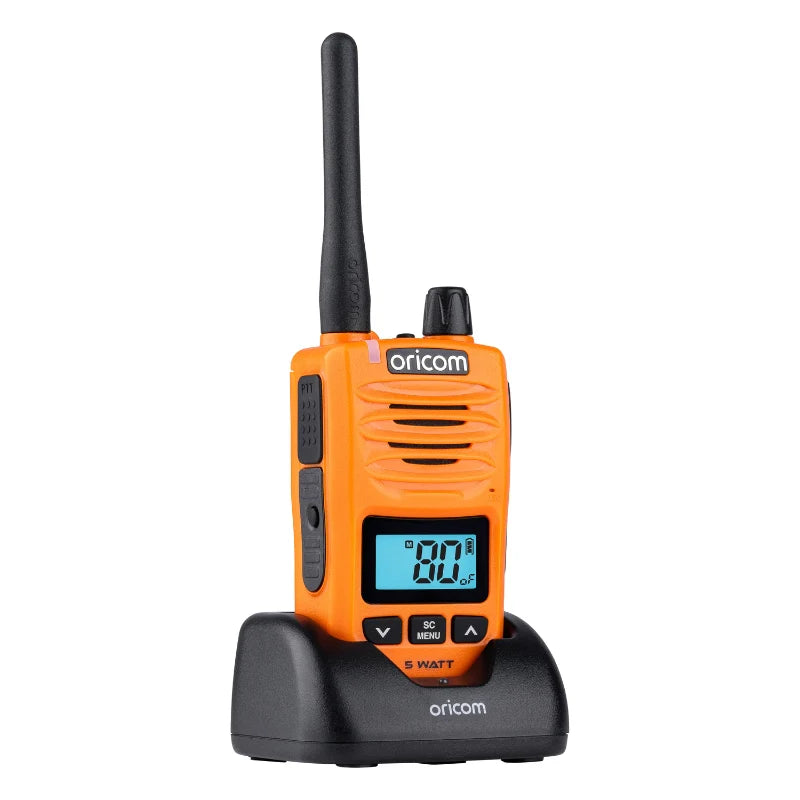 Oricom DTX600 Waterproof IP67 5 Watt Handheld UHF CB Radio - Orange