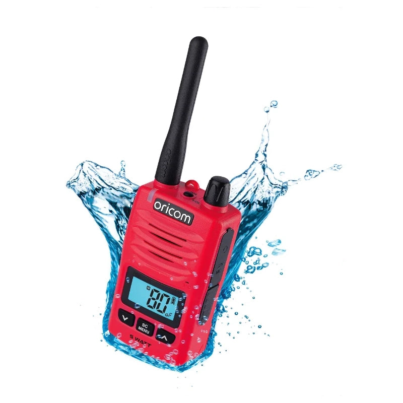 Oricom DTX600RD 5 Watt IP67 Waterproof Handheld UHF CB Radio - Red