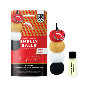 Smelly Balls Redcliffe Dolphins Inspired Reusable Air Freshener Starter Set - NRL445AT