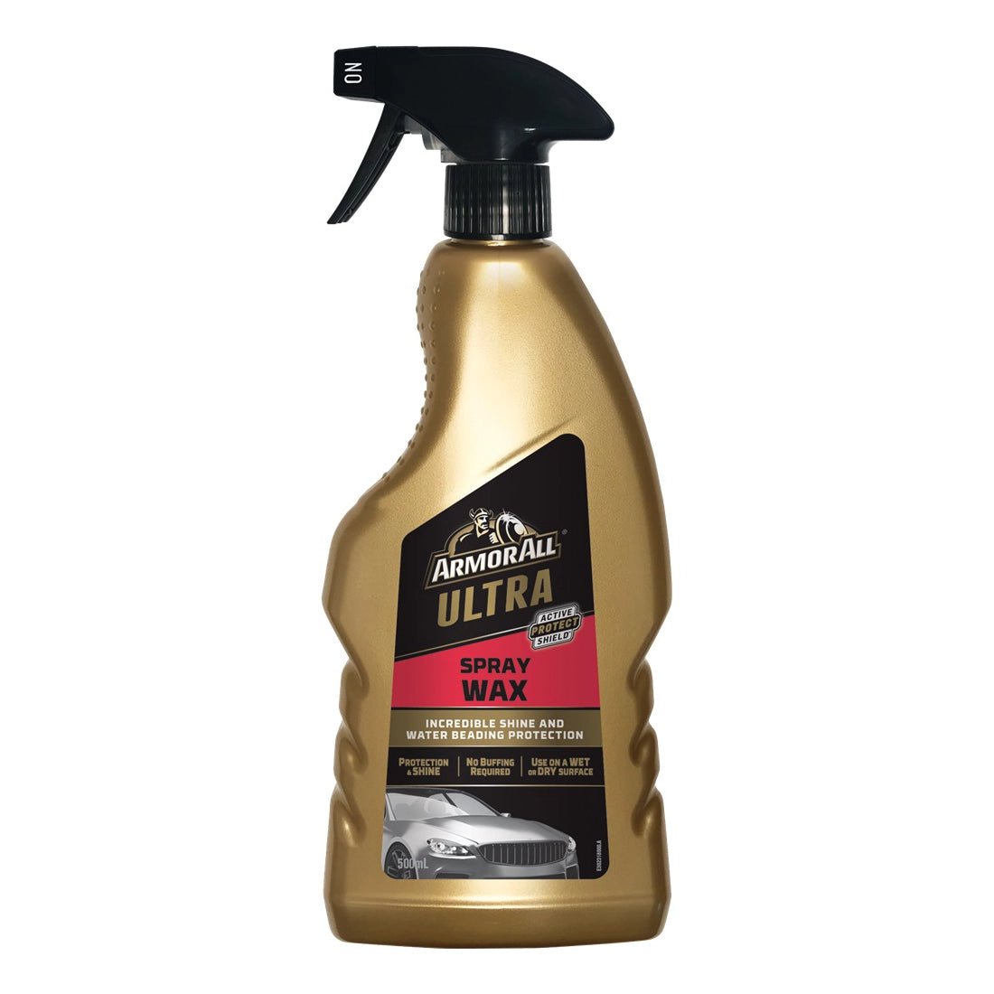 Armor All gold Ultra Spray Wax bottle on a white background