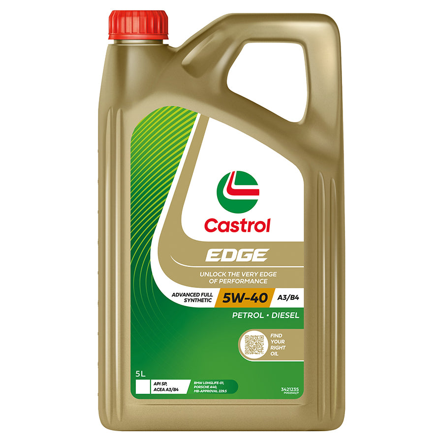Castrol Edge 5W-40 Full Synthetic A3/B4 Engine Oil - 5L - 3421235