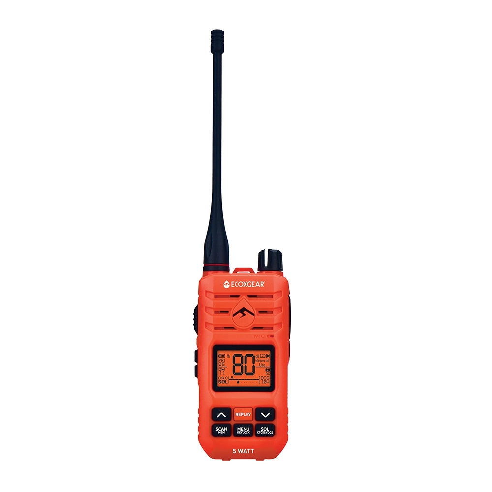ECOXGEAR 5W IP67 UHF CB Handheld Radio Blaze Orange - EXG510SORG