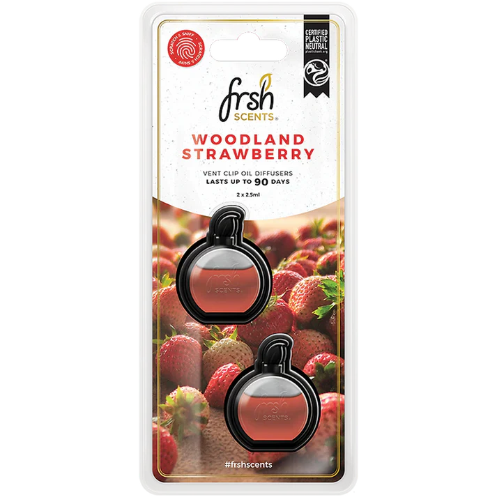 Frsh 2Pk Mini Oil Diffusers Woodland Strawberry 2.5ml - FR9200