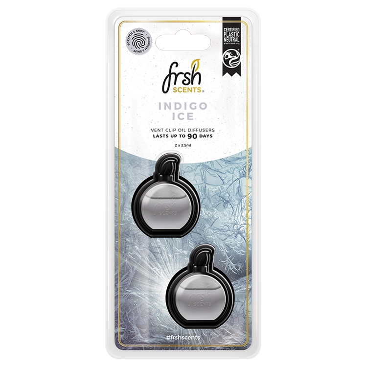 Frsh 2Pk Mini Oil Diffusers Indigo Ice 2.5ml - FR9217