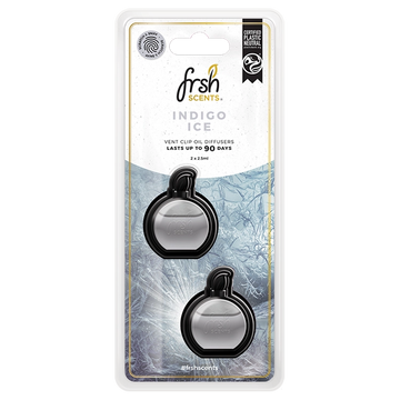 Frsh 2Pk Mini Oil Diffusers Indigo Ice 2.5ml - FR9217