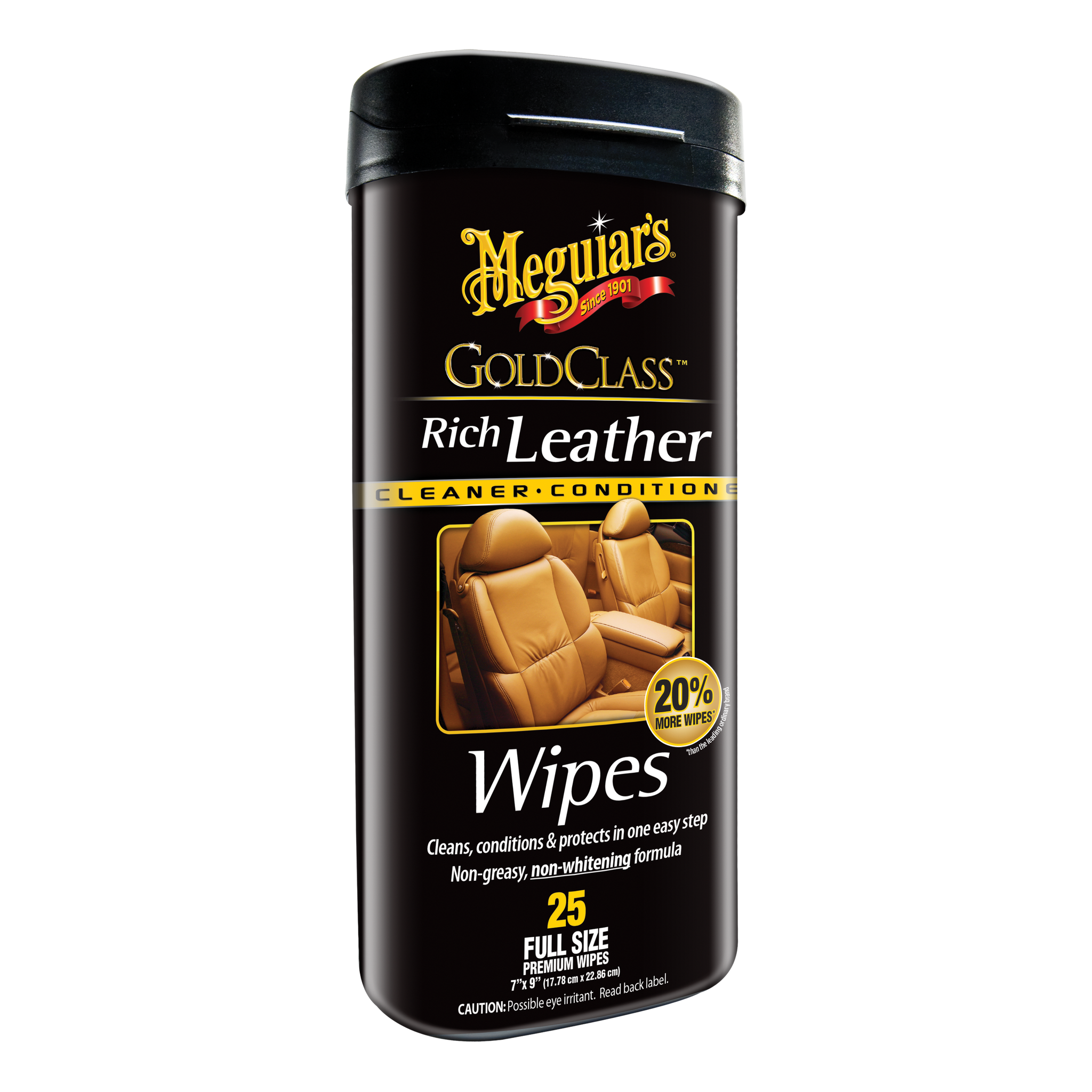 Meguiar's G10900 Gold Class Rich Leather Wipes