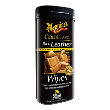 Meguiar's G10900 Gold Class Rich Leather Wipes