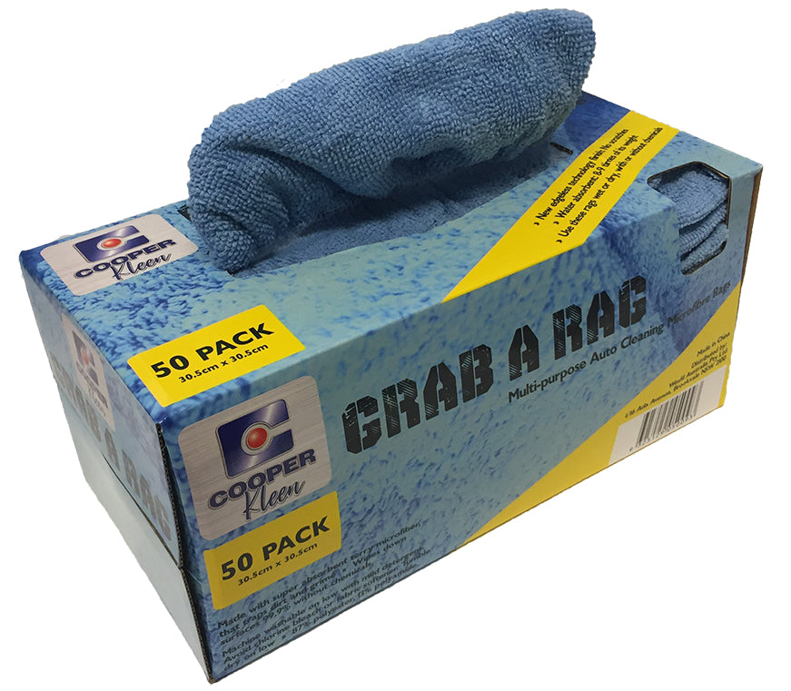 Cooper Grab A Rag Washable Microfibre Rags 31Cm X 31Cm - GRAB-A-RAG