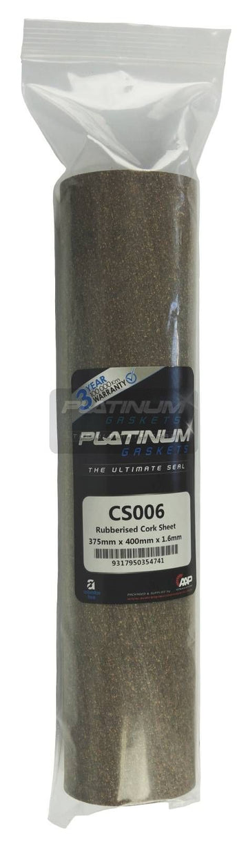Platinum Rubberised Cork Sheet 375 X 400 X 1.6mm - CS006