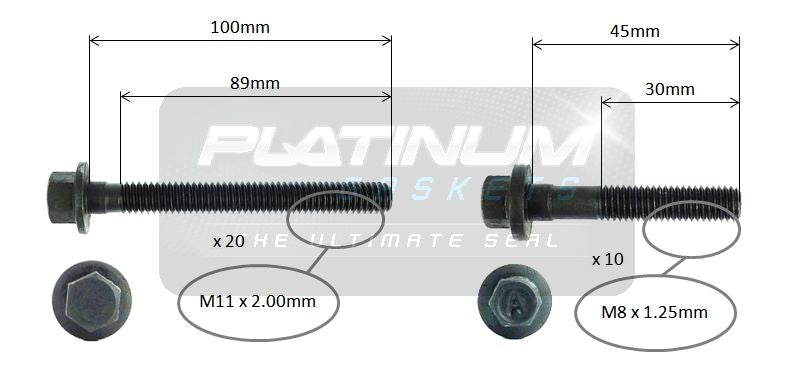 Platinum Cylinder Head Bolt Set - HBS0623