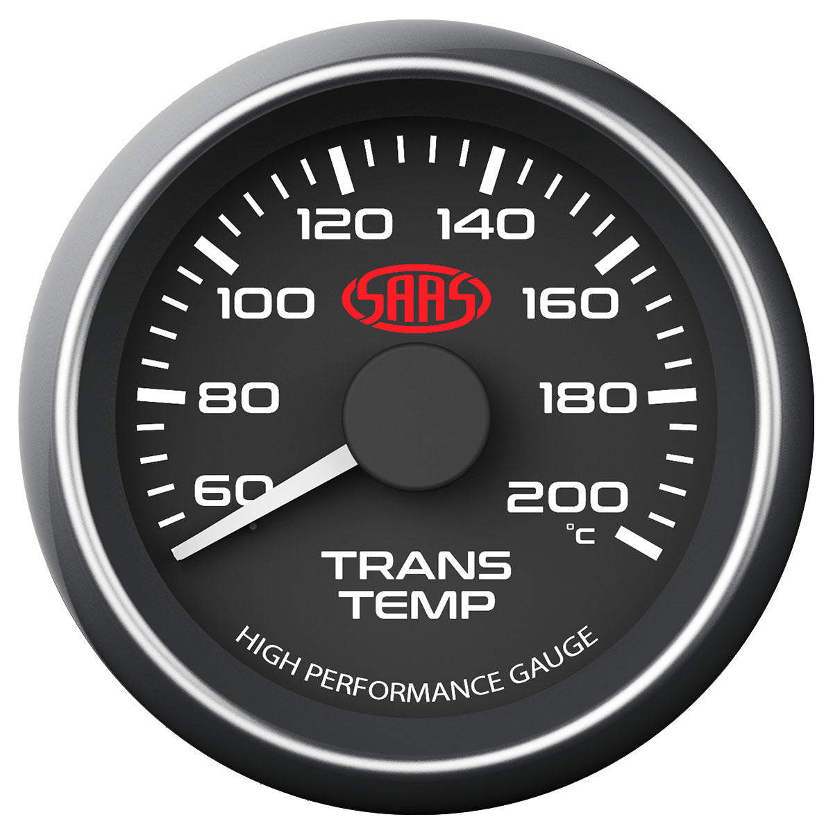 SAAS SG-TT52B Muscle Series - Trans Oil Temp Gauge 60°-200° 52mm Black