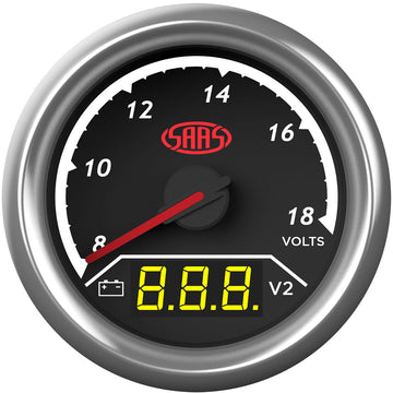 SAAS SG615050 Trax Series - Dual Gauge Volt 8V-18V/Volt 8V-18V Analogue/Digital