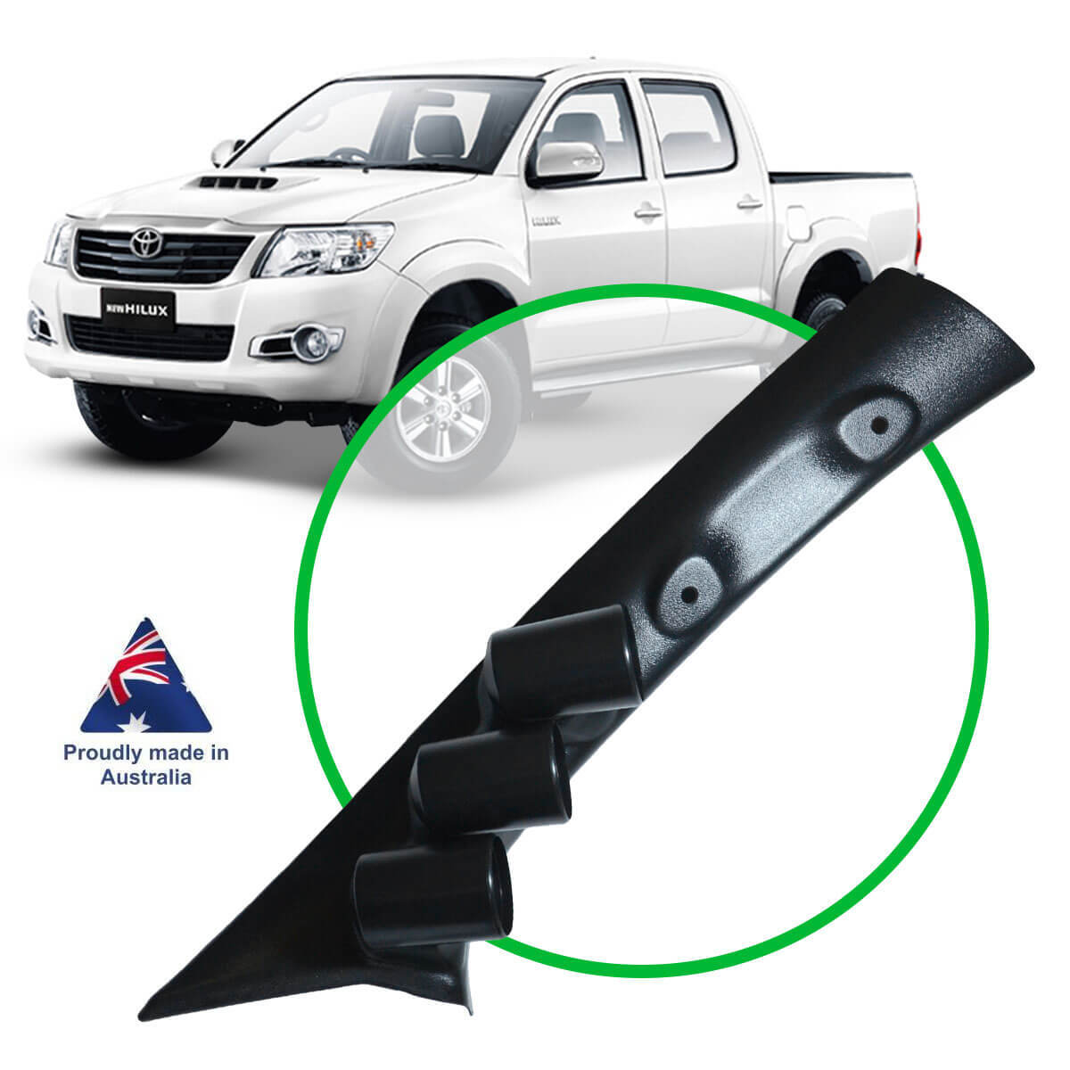 SAAS SGP1104 Gauge Pillar Pod - fits Hilux 2005 - 2015 KUN Series (3 Gauge)