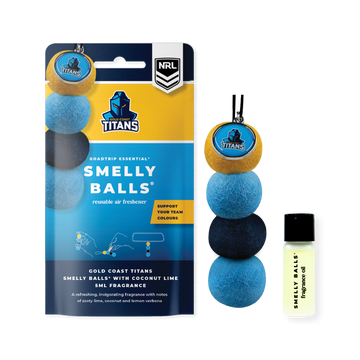 Smelly Balls Gold Coast Titans Inspired Reusable Air Freshener Starter Set - NRL445AP