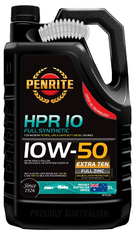 Penrite HPR 10 10W-50 Full Synthetic Engine Oil 5L - HPR10005