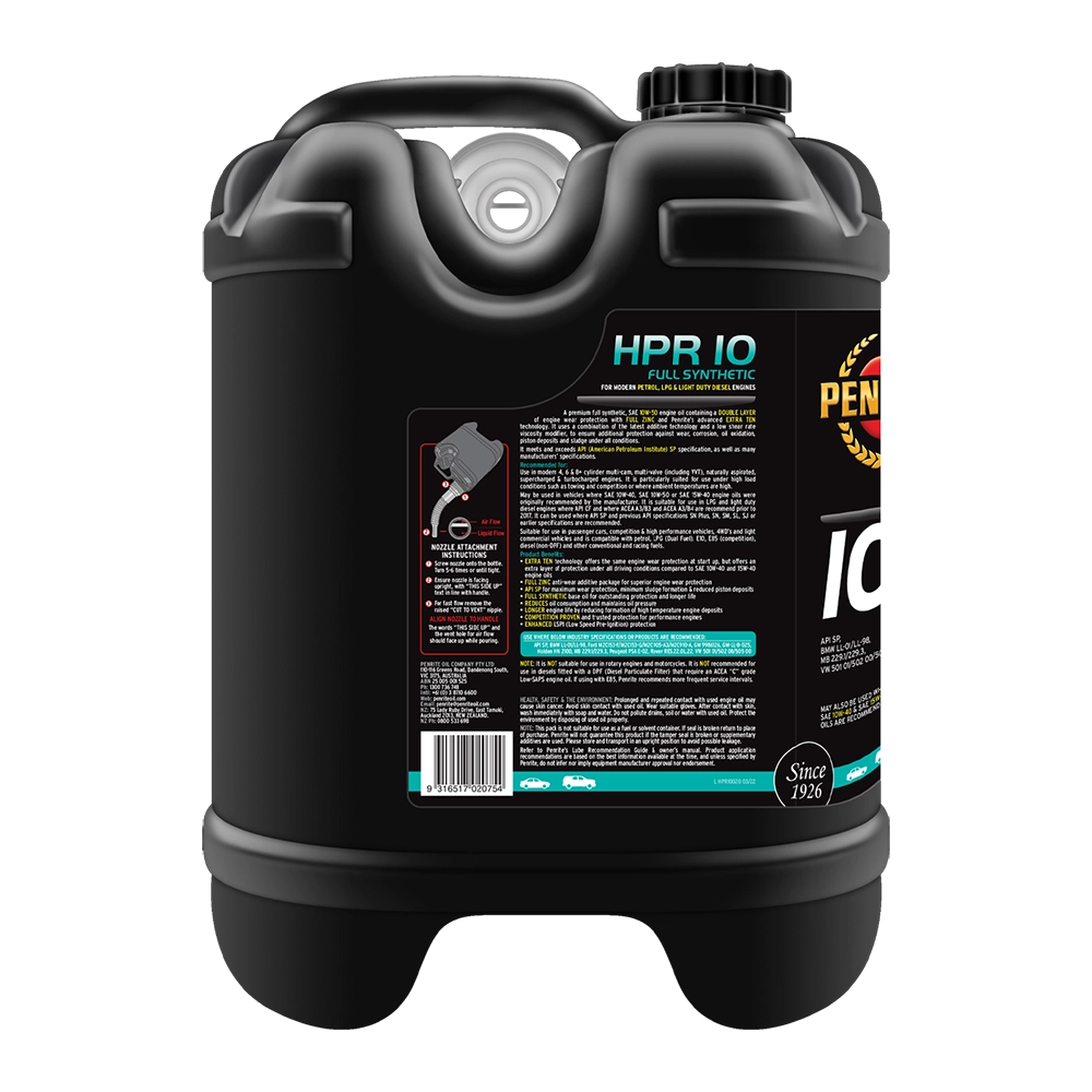 Penrite HPR 10 10W-50 Full Synthetic 10L - HPR10010 (Pickup Only)