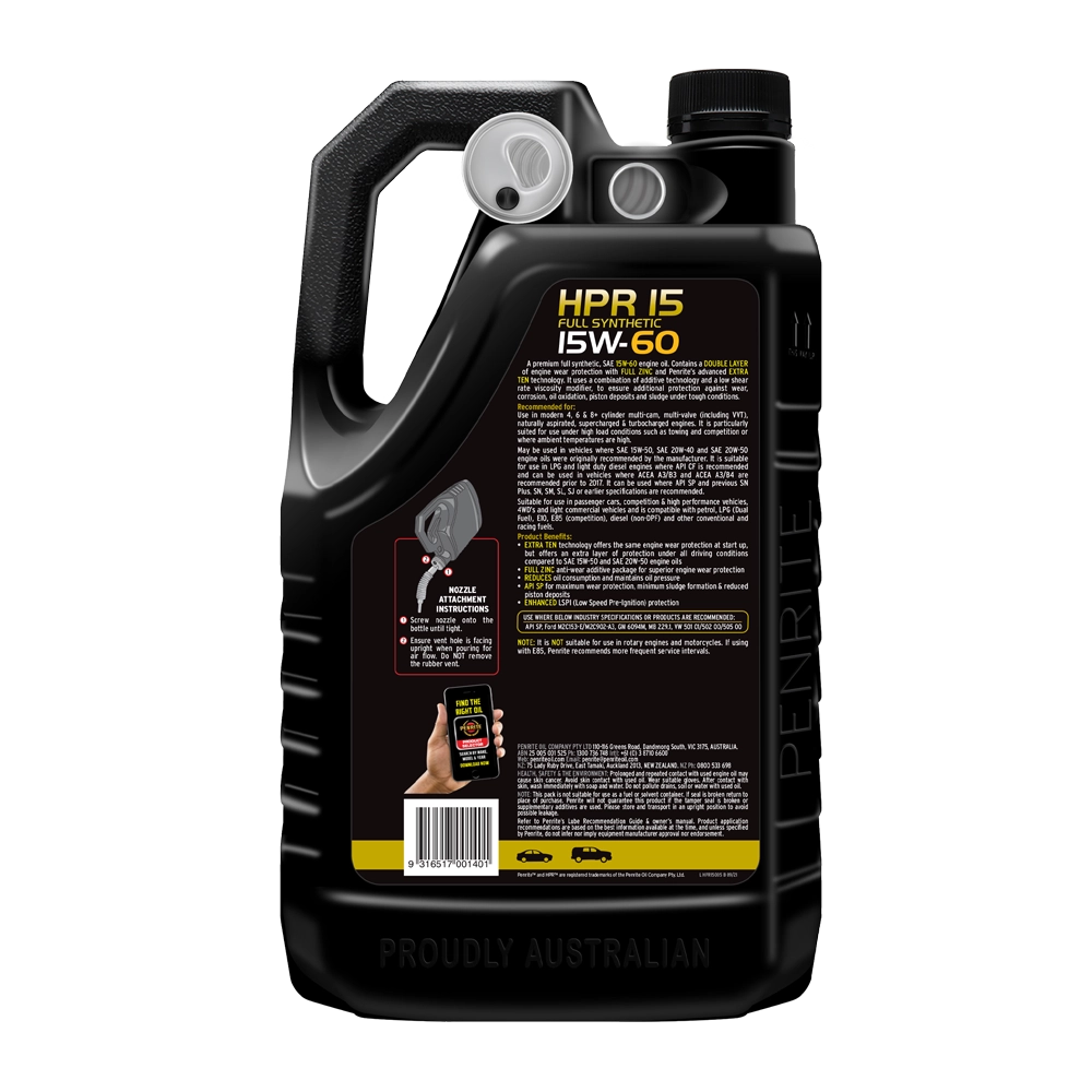 Penrite HPR 15 15W-60 Full Synthetic 20L - HPR15020 (Pickup Only)